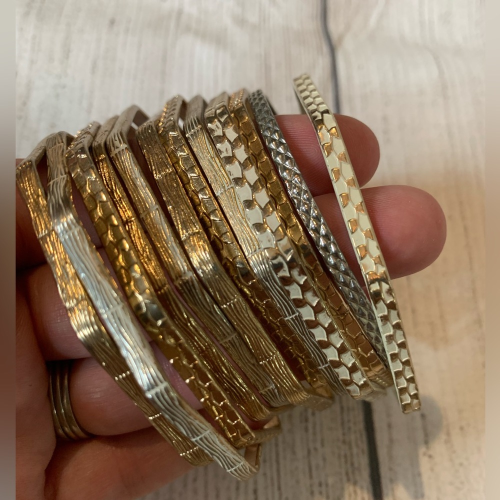 Gold Bangle Set - Picture 8 of 8